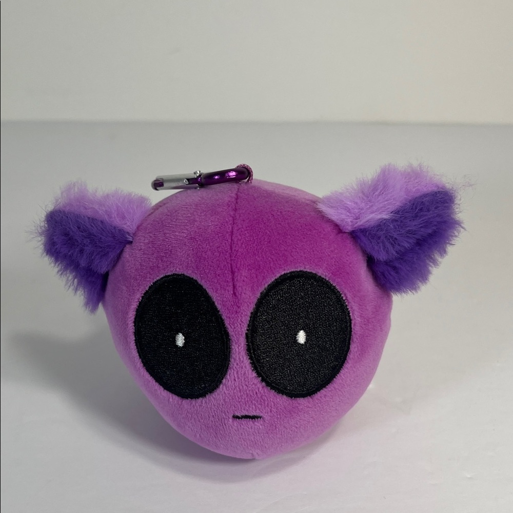 Doomlings Purple Alien Plush Keychain